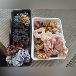 ✨NWOT Satin Scrunchie Hair Tie Set - Neutral & Pastel Mix